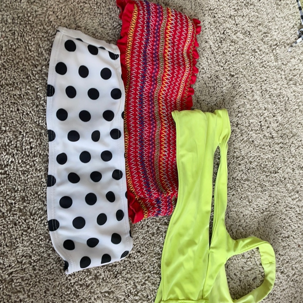 Three very cute bathing suit tops